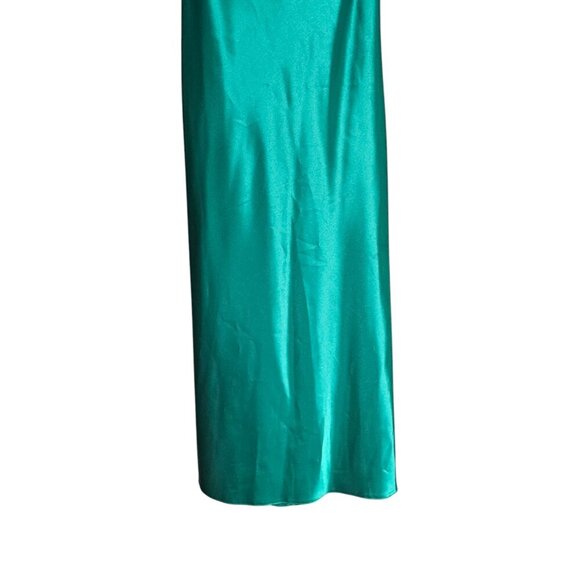Women's - Jessica McClintock for Gunne Sax Green Satin Formal Gown, Size 7/8 - Picture 5 of 16